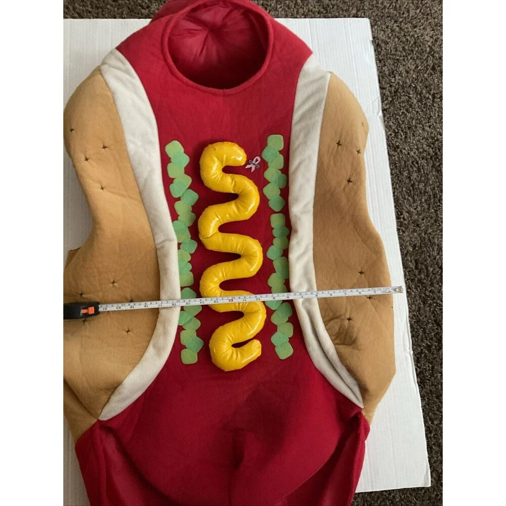 HOT DOG Costume Teens Adults Hotdog on Bun One Size Halloween party rave candy - Picture 6 of 6